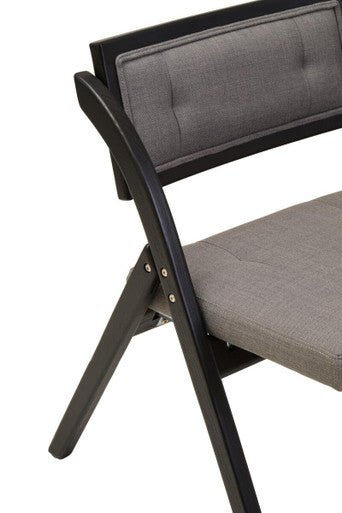 Cebu Grey and Black Elm Wood Folding Chair - Joe’s Haven
