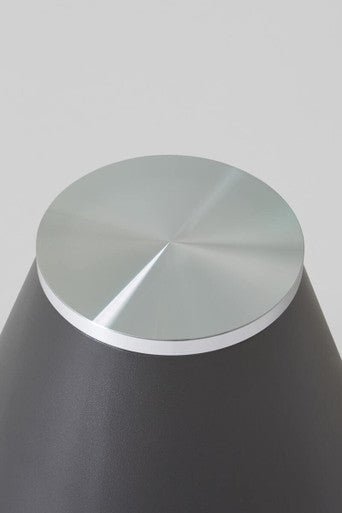 Clear Glass Round Top Coffee Table with Black Conical Metal Base, Azalea - Joe’s Haven