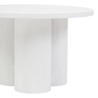 Walsa Whitewash Mango Wood Column Detail Coffee Table - Joe’s Haven