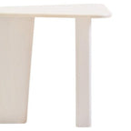 Whitewash Finish Mango Wood Pedestal Coffee Table with Ridged Base, Walsa - Joe’s Haven