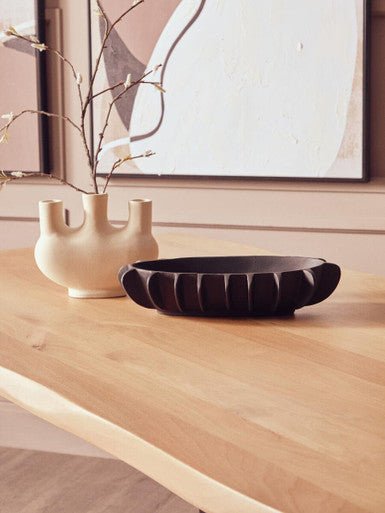 Natural Two - Tone Live Edge Mango Wood Dining Table with Black Metal Legs, Perdoba - Joe’s Haven