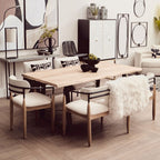Natural Two - Tone Live Edge Mango Wood Dining Table with Black Metal Legs, Perdoba - Joe’s Haven