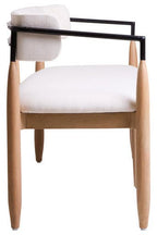 Persolo Texture Fabric Black Iron And Wood Frame Dining Bench - Joe’s Haven