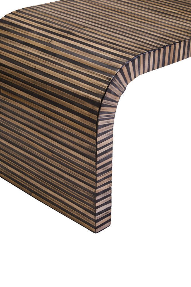 Bambusa Bamboo Inlay Curved Coffee Table - Joe’s Haven