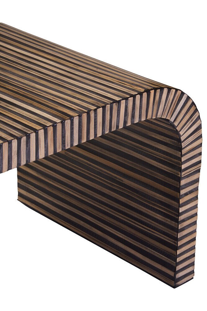 Bambusa Bamboo Inlay Curved Coffee Table - Joe’s Haven