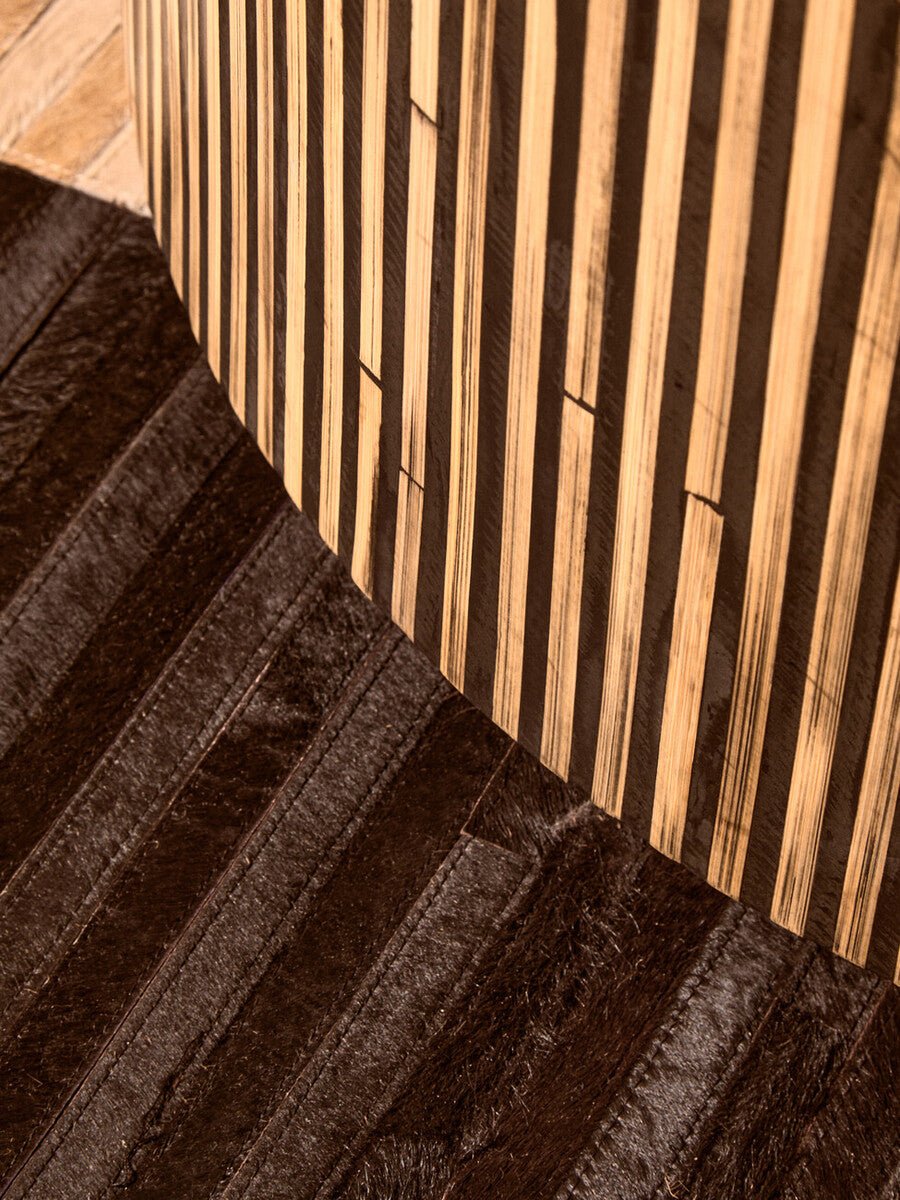 Bambusa Bamboo Inlay Round Coffee Table - Joe’s Haven