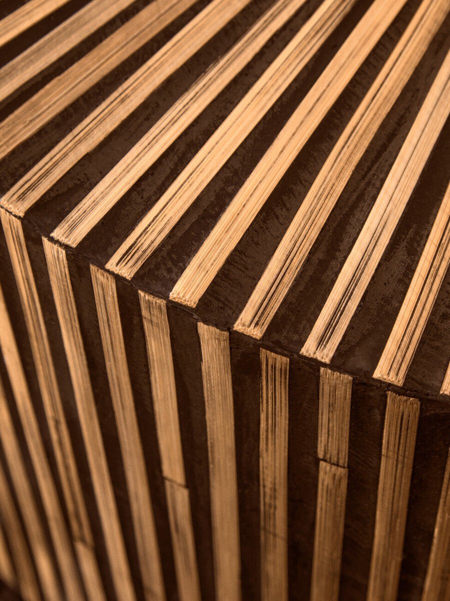 Bambusa Bamboo Inlay Round Coffee Table - Joe’s Haven