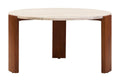 Palermo Round Travertine Top Large Coffee Table - Joe’s Haven