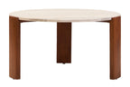 Palermo Round Travertine Top Large Coffee Table - Joe’s Haven