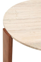 Palermo Round Travertine Top Large Coffee Table - Joe’s Haven