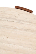 Palermo Round Travertine Top Large Coffee Table - Joe’s Haven
