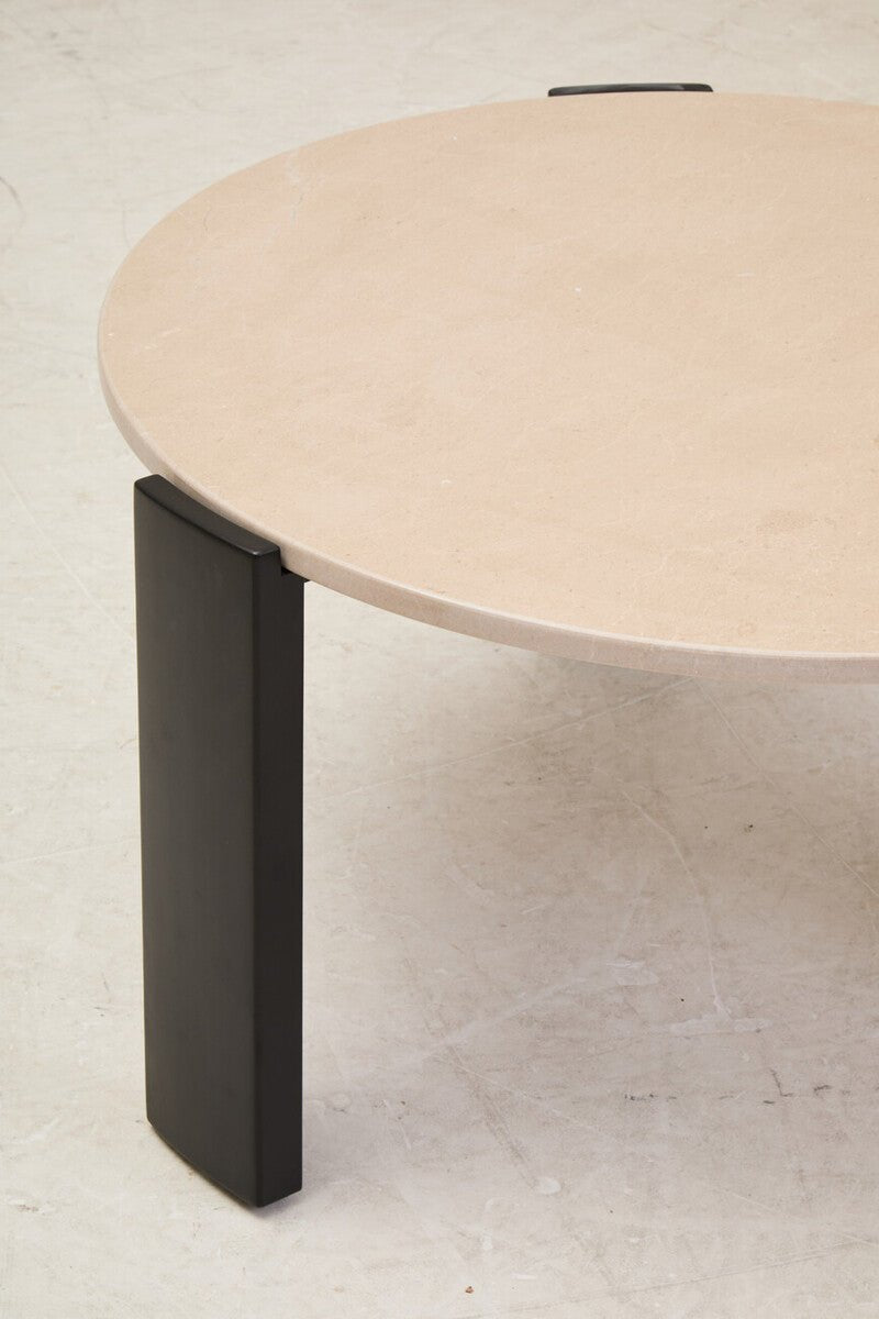 Palermo Round Cream Marble Top Large Coffee Table - Joe’s Haven