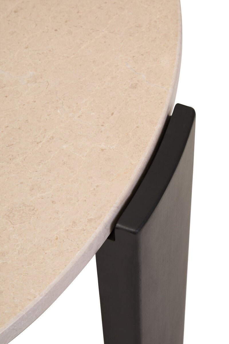 Palermo Round Cream Marble Top Large Coffee Table - Joe’s Haven