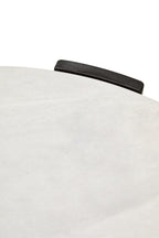 White Round Marble Top Large Coffee Table with Black Acacia Legs, Palermo - Joe’s Haven