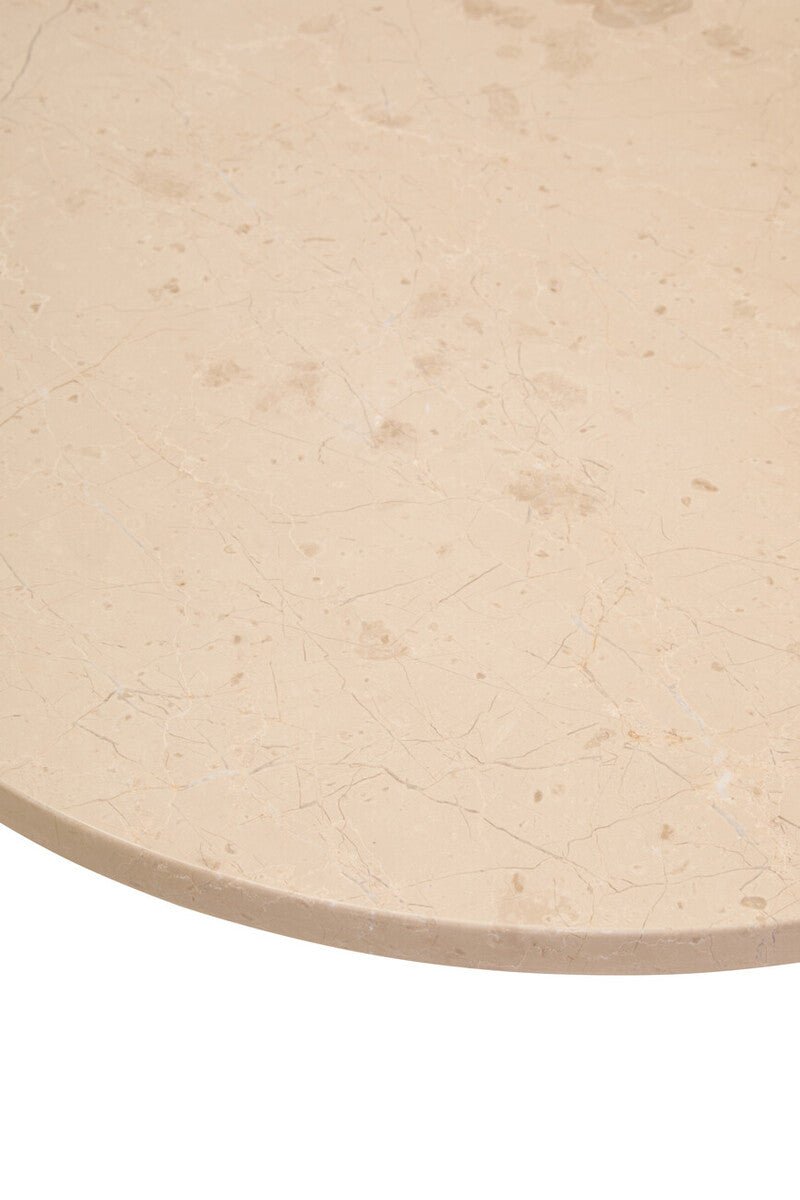 Palermo Round Cream Marble Top Small Coffee Table - Joe’s Haven