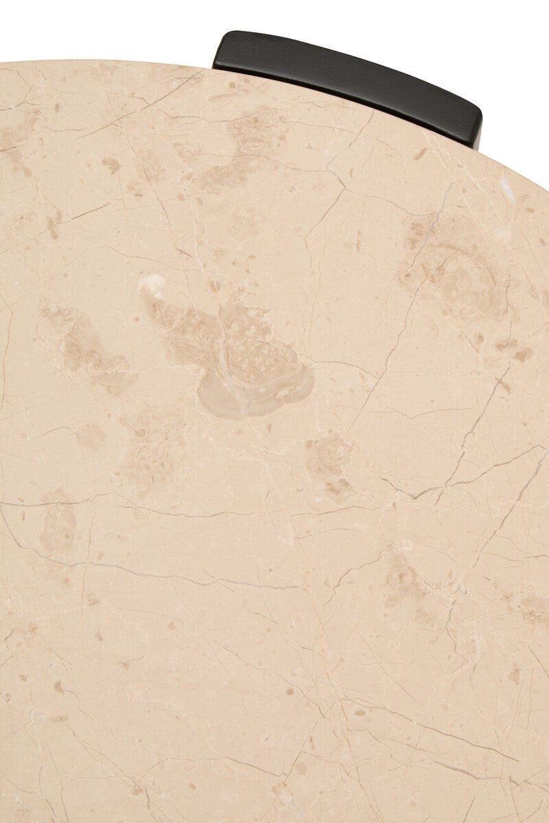 Palermo Round Cream Marble Top Small Coffee Table - Joe’s Haven