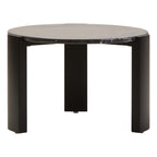 Black Round Marble Top Small Coffee Table with Black Acacia Legs | Palermo - Joe’s Haven