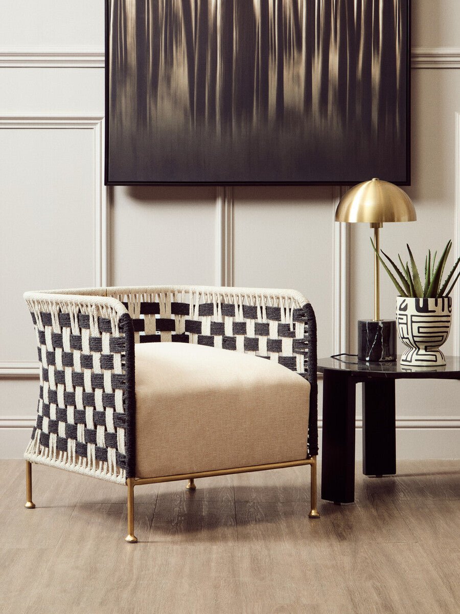 Black Round Marble Top Small Coffee Table with Black Acacia Legs | Palermo - Joe’s Haven