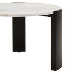 Palermo Round White Marble Top Small Coffee Table - Joe’s Haven