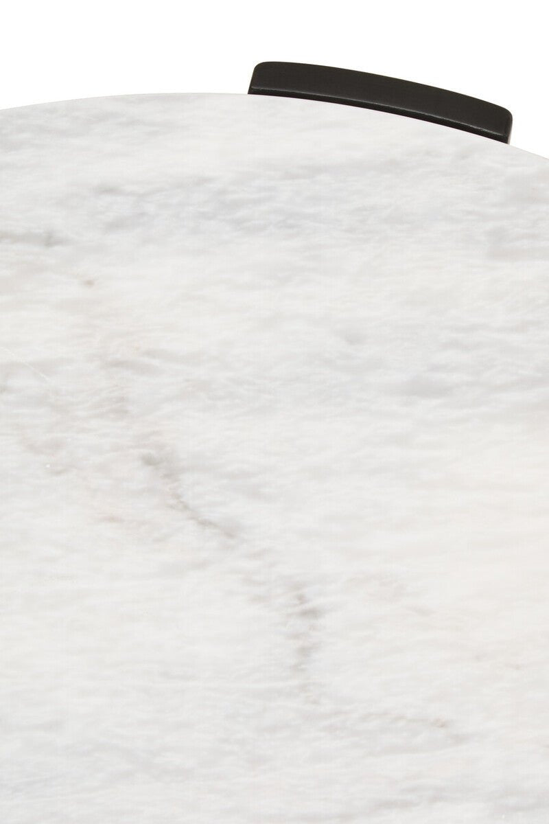 Palermo Round White Marble Top Small Coffee Table - Joe’s Haven