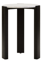 Palermo White Marble Top Round Side Table - Joe’s Haven