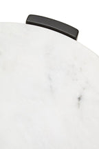 Palermo White Marble Top Round Side Table - Joe’s Haven