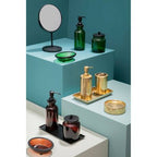 Allegra Kiara Green Glass Bathroom Glass Tumbler - Joe’s Haven