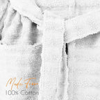 Women's Hydro Ribbed Ultra Soft 100% Cotton Hooded Bath Robes - Joe’s Haven