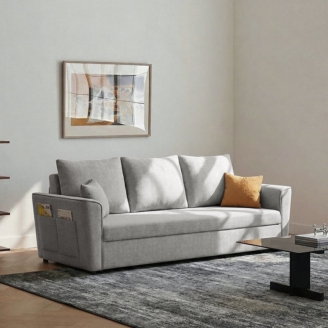 Gertrude Sofa Bed Single Seater, Two Seater, Linen - Joe’s Haven
