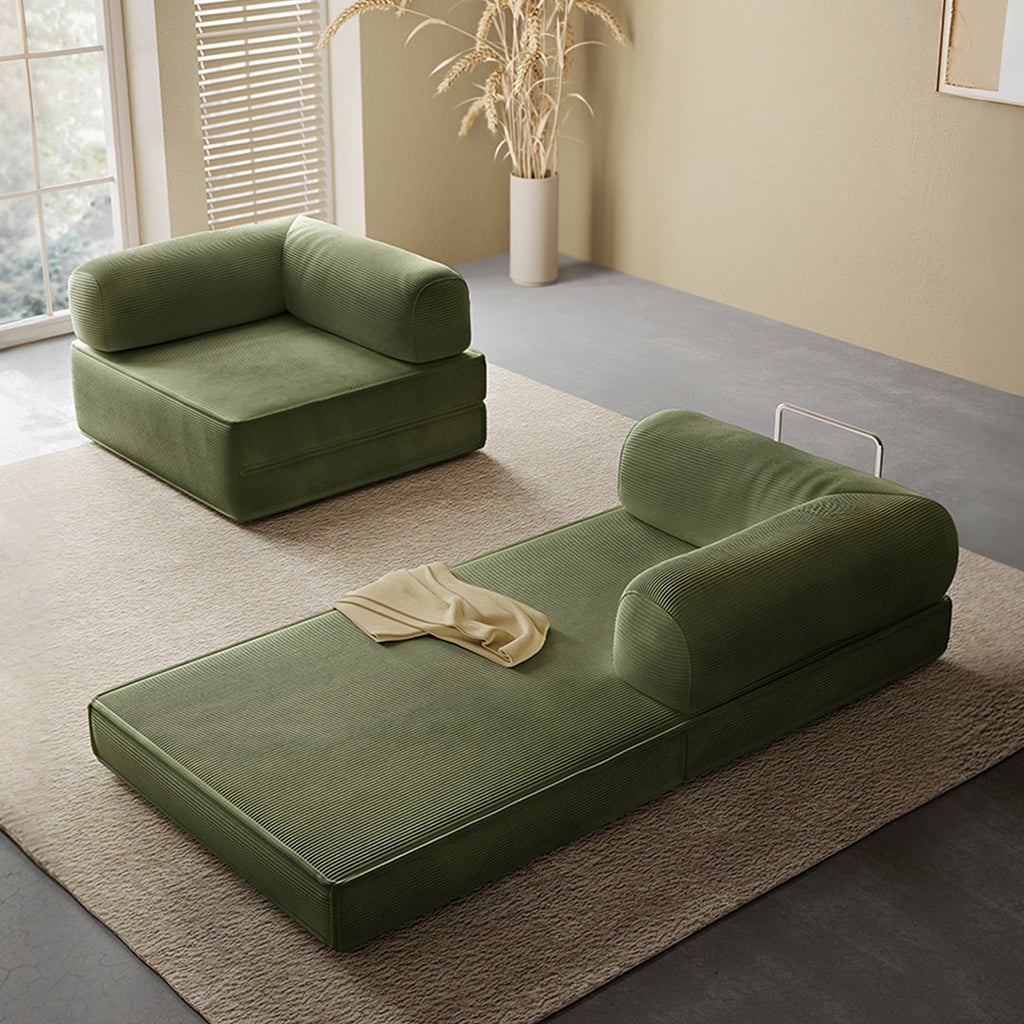 Van Buren Foldable Lazy Sofa Bed, Corduroy - Joe’s Haven