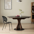 Caruso Round Folding Dining Table, Sintered Stone, Black - Joe’s Haven