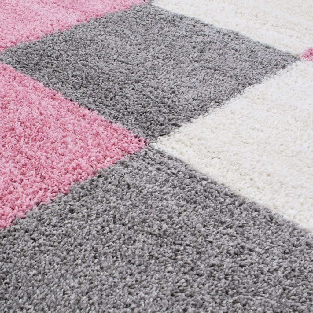 Myshaggy Geometric Pink Rug - Joe’s Haven