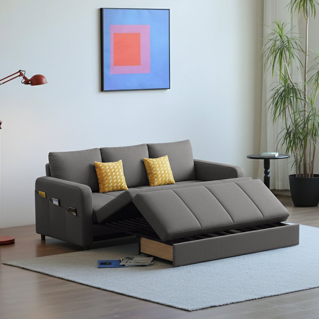 Gabriel Two Seater Sofa Bed, Linen - Joe’s Haven