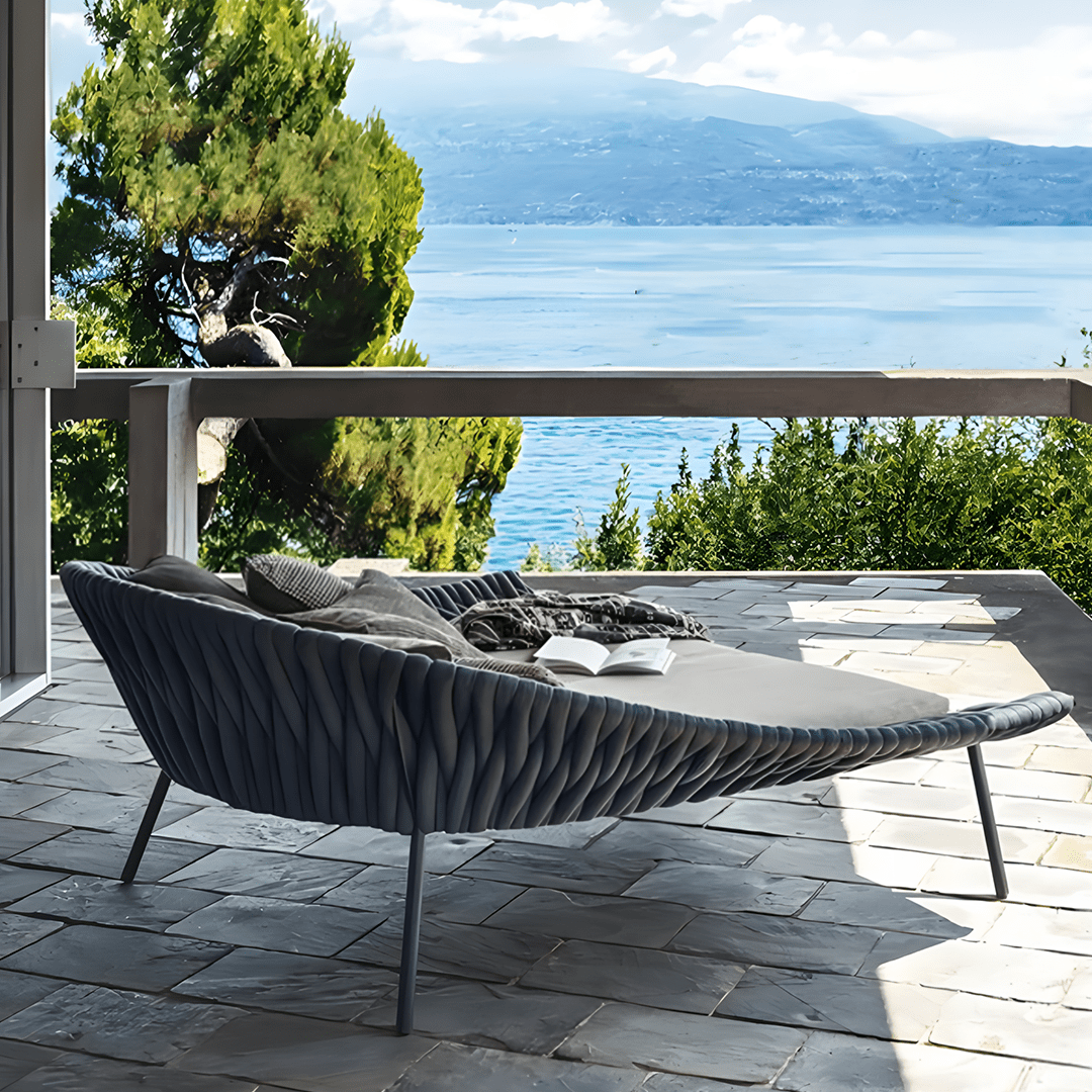 Neptune Outdoor Garden Sofa, Textilene Rope Woven Outdoor Couch Sofa - Joe’s Haven