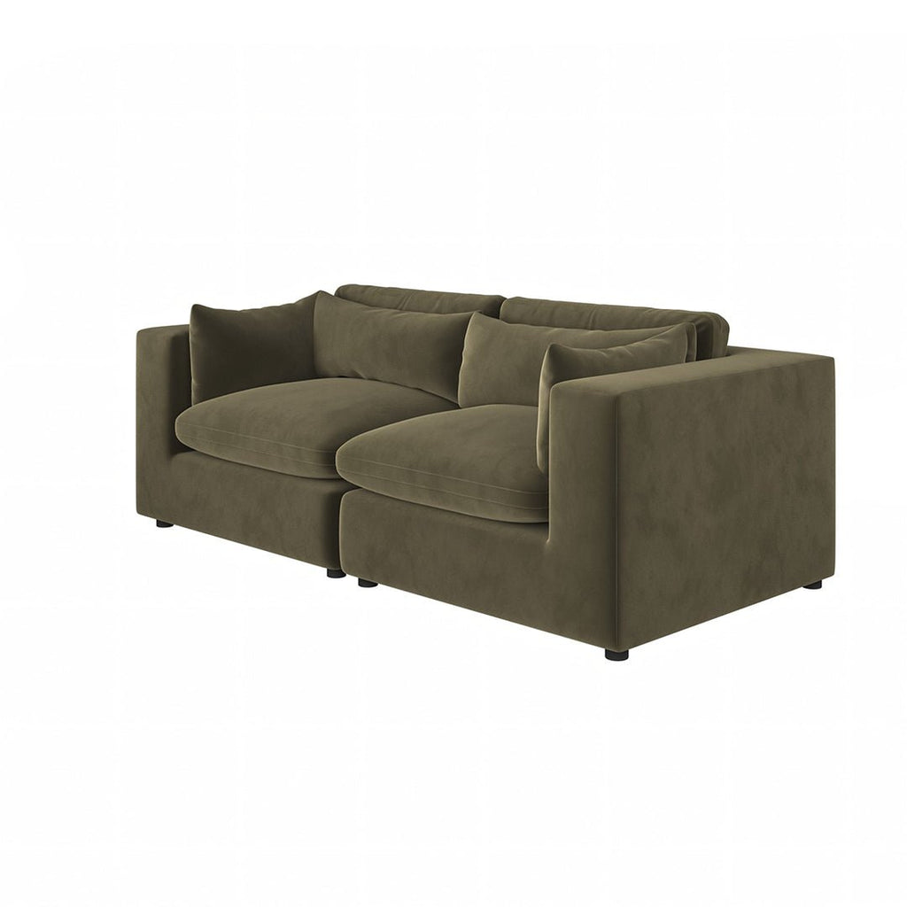 Makhmudov Loveseat Sofa, Two Seater Sofa, Velvet - Joe’s Haven
