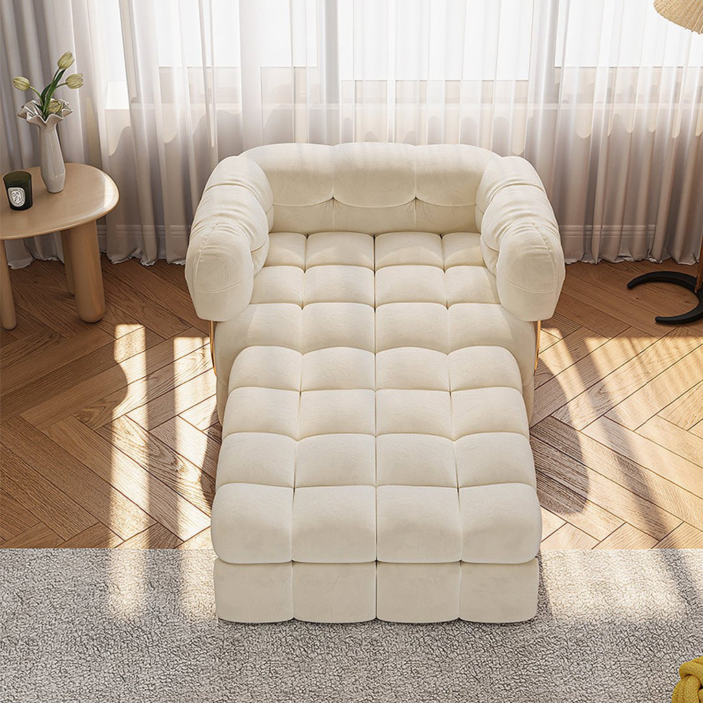 Rojas Single Sofa Bed, Armchair Sofa Bed, Cream - Joe’s Haven