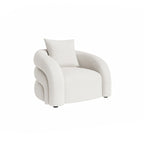 Sadiq Armchair With Cushion, White Boucle - Joe’s Haven