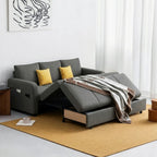 Gabriel Two Seater Sofa Bed, Linen - Joe’s Haven