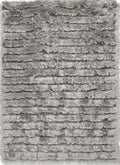 Carved Glamour Silver Grey Shaggy Rug - Joe’s Haven
