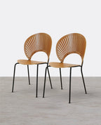 A Set of 2 Conker Dining Chair, Solid Wood - Joe’s Haven