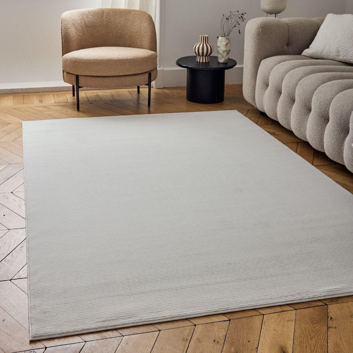 Carmel Cream Striped Rug | 6010 - Joe’s Haven
