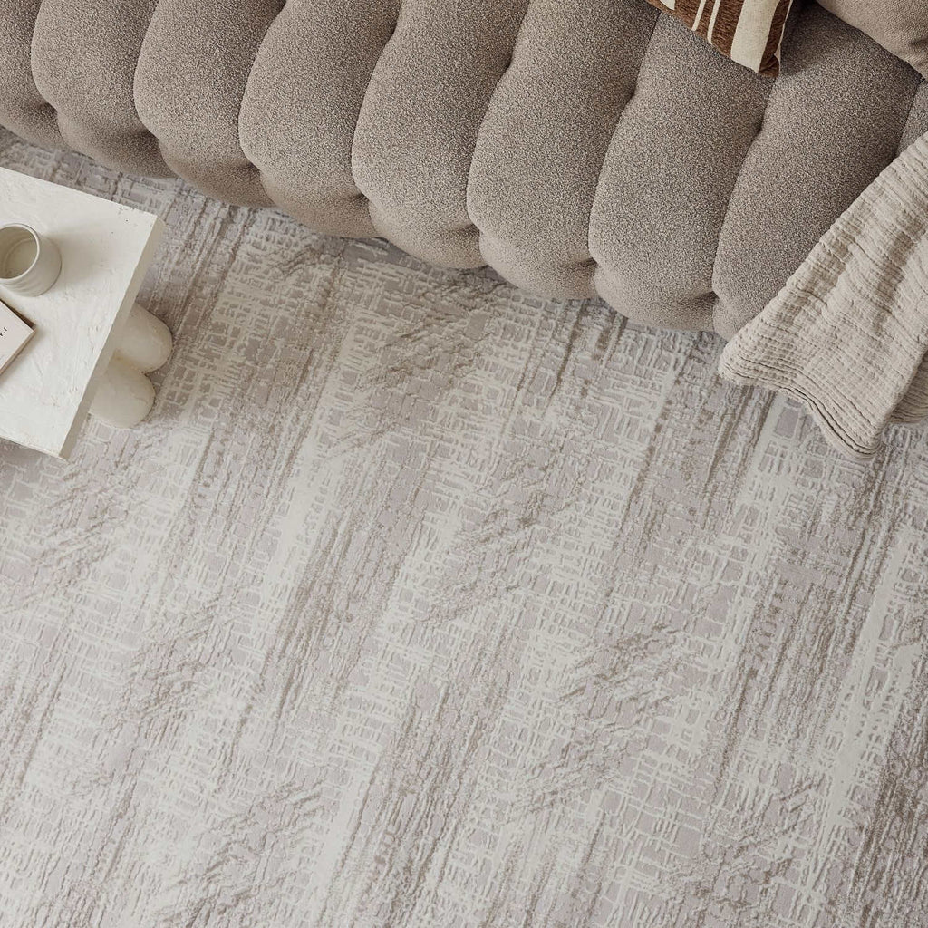 Carmel Cream-Beige Abstract Rug | 6030