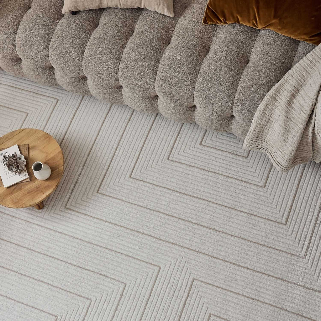 Carmel Cream-Beige Geometric Rug | 6040 - Joe’s Haven