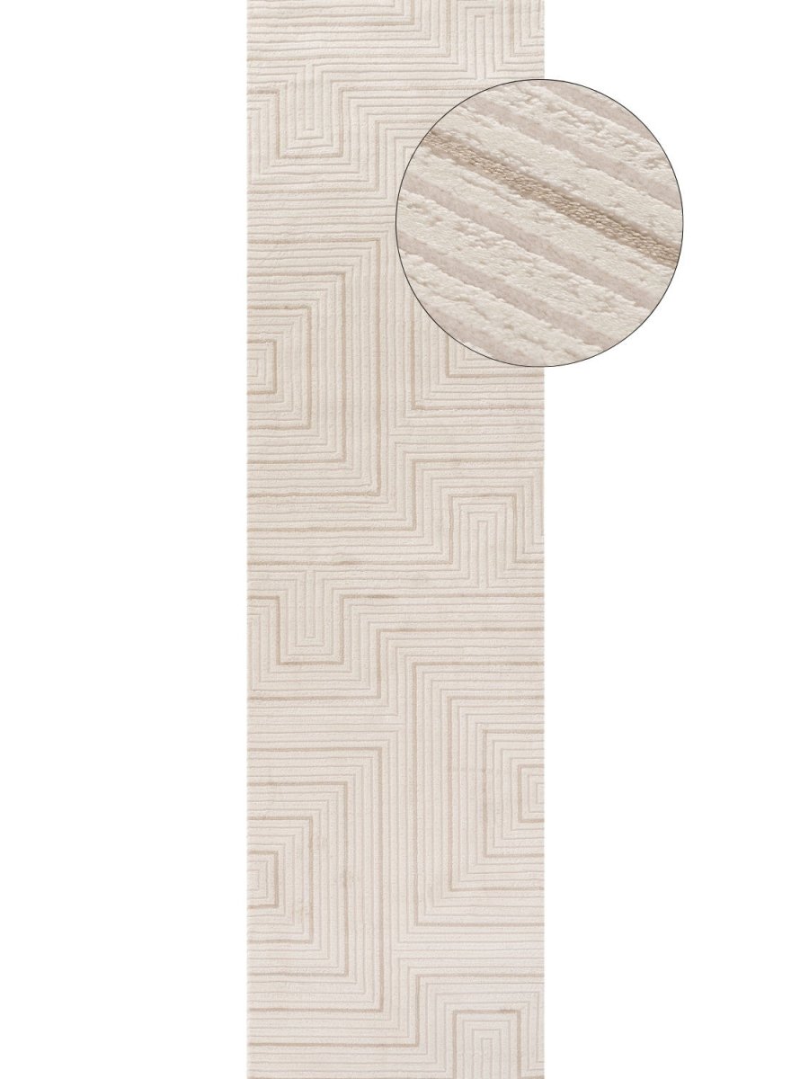 Carmel Cream-Beige Geometric Rug | 6040 - Joe’s Haven