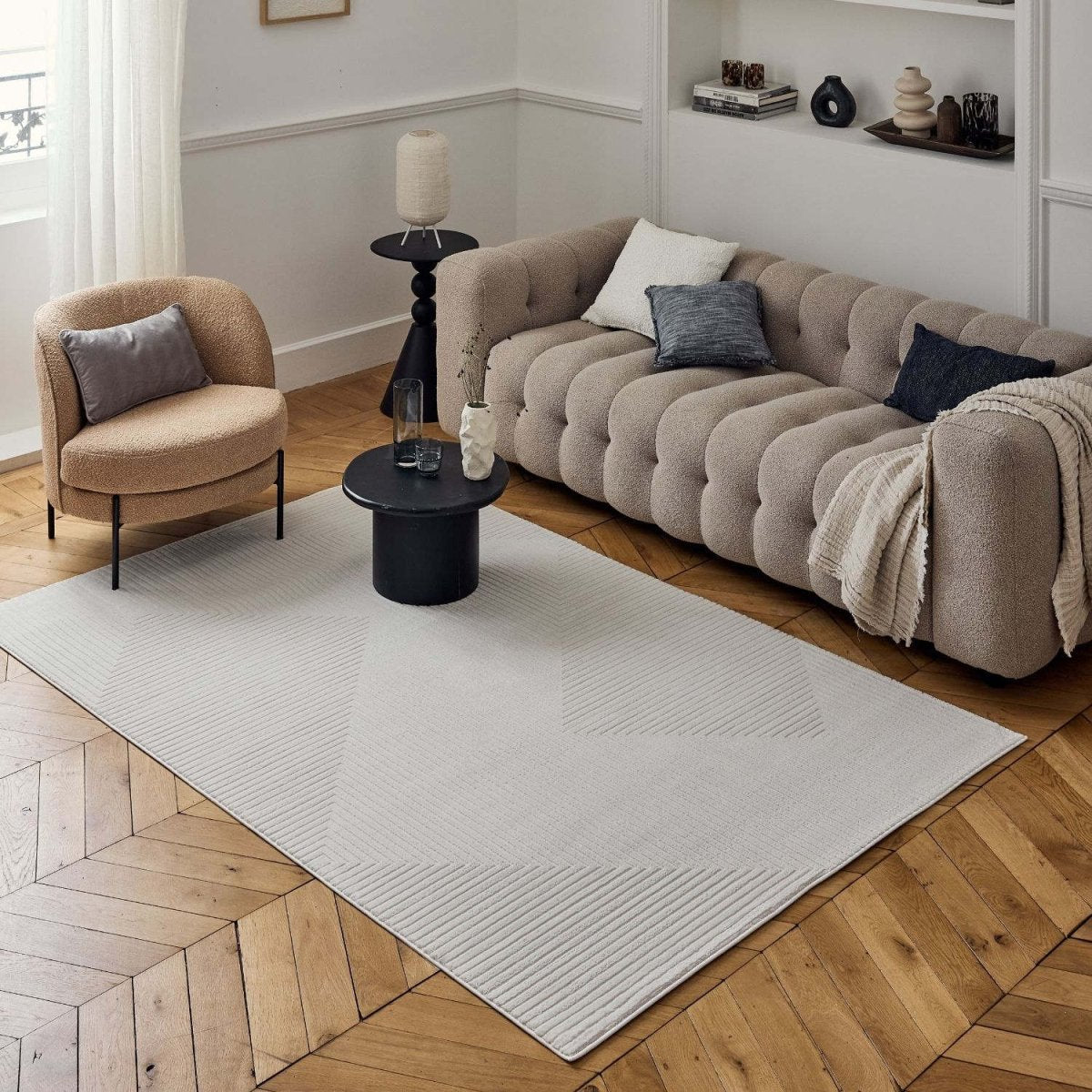Carmel Cream Geometric Rug | 6040 - Joe’s Haven