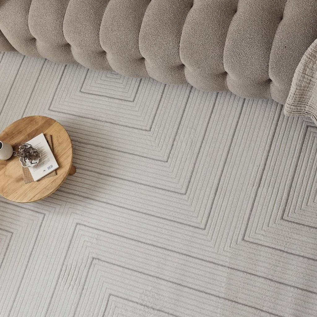 Carmel Cream-Grey Geometric Rug | 6040 - Joe’s Haven