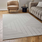 Carmel Cream-Grey Geometric Rug | 6040 - Joe’s Haven