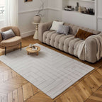 Carmel Cream-Grey Geometric Rug | 6040 - Joe’s Haven