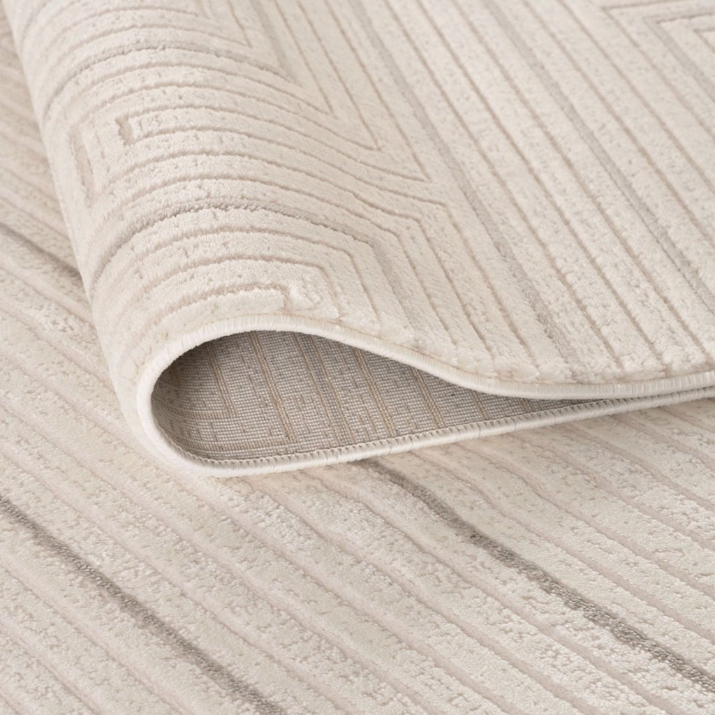 Carmel Cream-Grey Geometric Rug | 6040 - Joe’s Haven