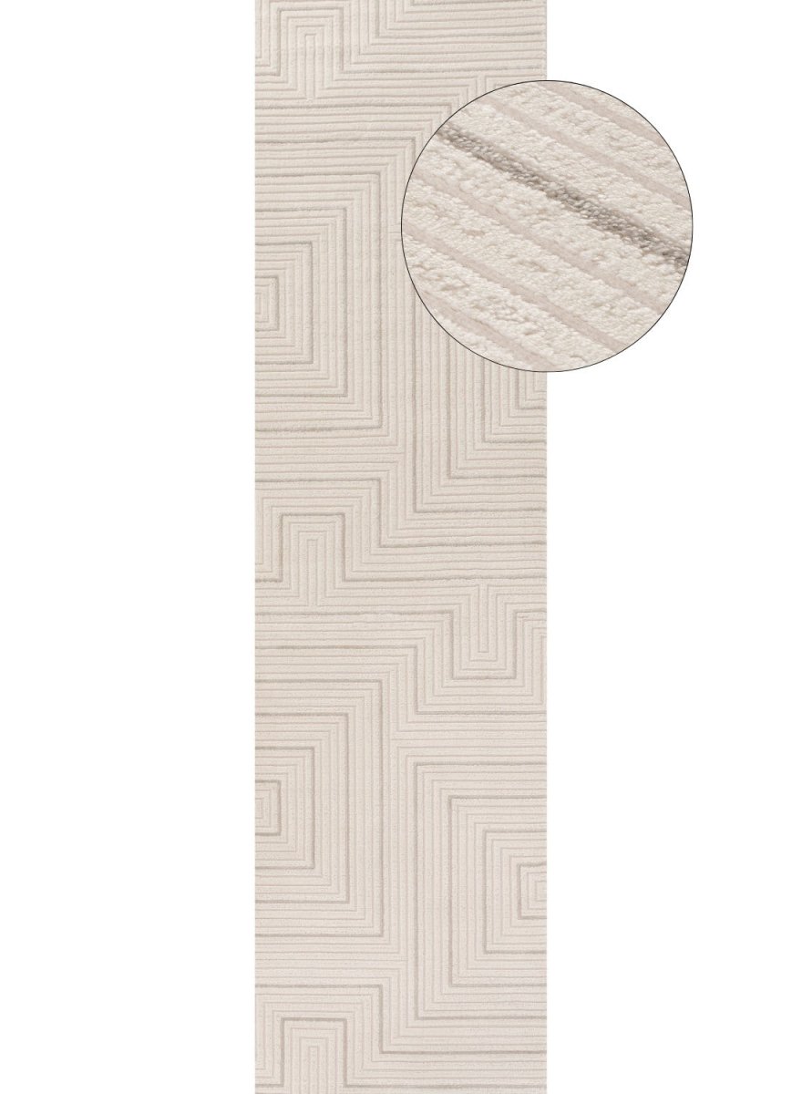 Carmel Cream-Grey Geometric Rug | 6040 - Joe’s Haven